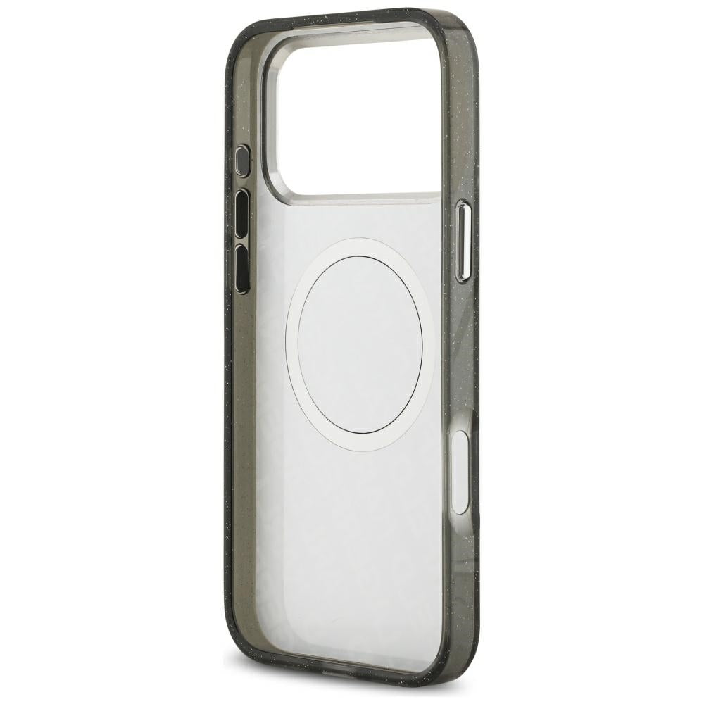 Custodia MagSafe per Apple iPhone 17 Pro Max, Karl Lagerfeld, Glitter Karl & Choupette Head, Nera