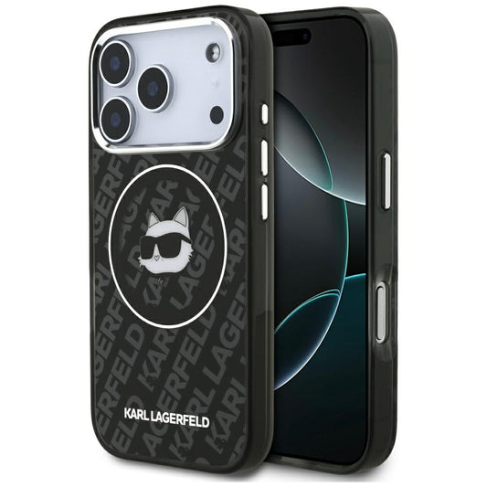 Custodia MagSafe per Apple iPhone 17 Pro Max, Karl Lagerfeld, IML Choupette's Head, Nera