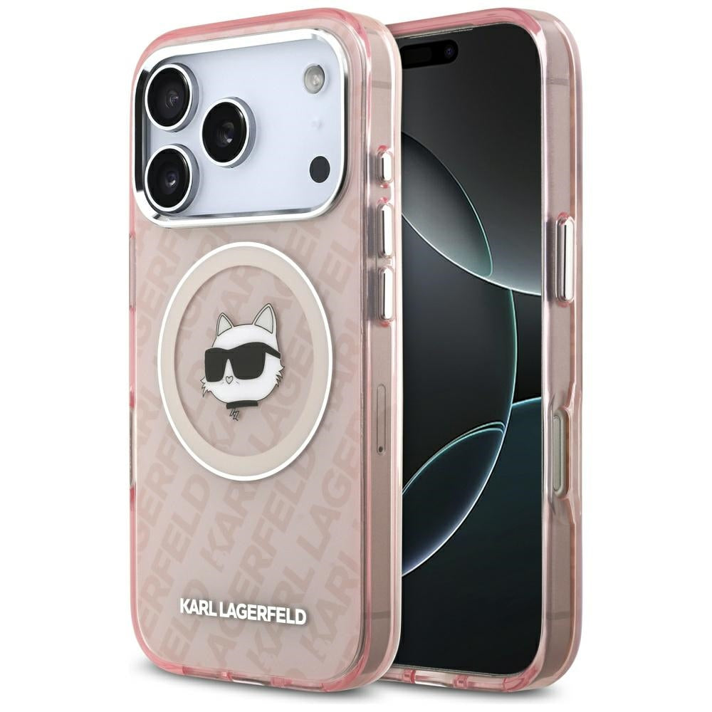 Custodia MagSafe per Apple iPhone 17 Pro Max, Karl Lagerfeld, IML Choupette's Head, Rosa