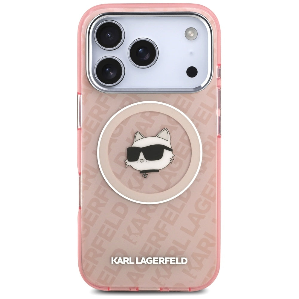 Custodia MagSafe per Apple iPhone 17 Pro Max, Karl Lagerfeld, IML Choupette's Head, Rosa
