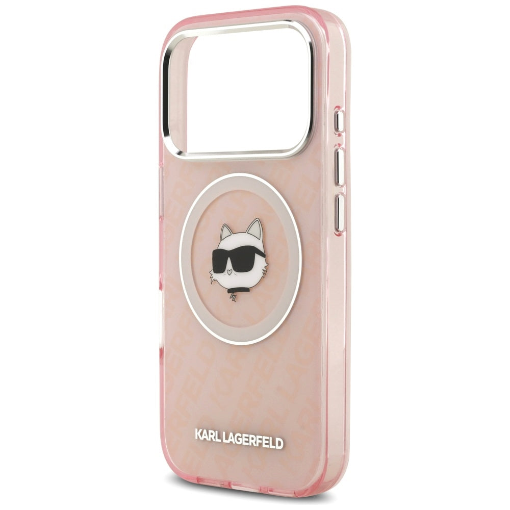 Custodia MagSafe per Apple iPhone 17 Pro Max, Karl Lagerfeld, IML Choupette's Head, Rosa