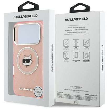 Custodia MagSafe per Apple iPhone 17 Pro Max, Karl Lagerfeld, IML Choupette's Head, Rosa