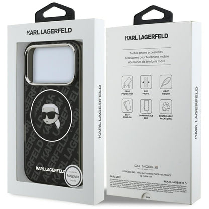 Custodia MagSafe per Apple iPhone 17 Pro Max, Karl Lagerfeld, IML Karl`s Head, Nera