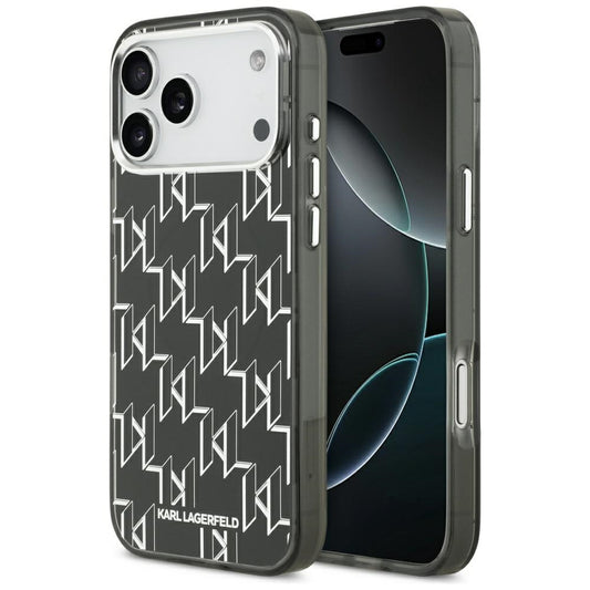 Custodia MagSafe per Apple iPhone 17 Pro Max, Karl Lagerfeld, IML KL Monogram, Nera