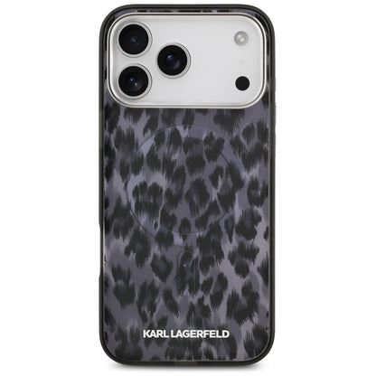 Custodia MagSafe per Apple iPhone 17 Pro Max, Karl Lagerfeld, IML Leopard Pattern, Nera