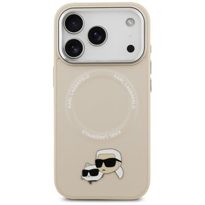 Custodia MagSafe per Apple iPhone 17 Pro Max, Karl Lagerfeld, Karl & Choupette Pins, Beige