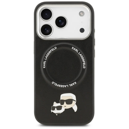 Custodia MagSafe per Apple iPhone 17 Pro Max, Karl Lagerfeld, Karl & Choupette Pins, Nera