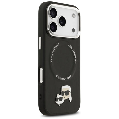 Custodia MagSafe per Apple iPhone 17 Pro Max, Karl Lagerfeld, Karl & Choupette Pins, Nera