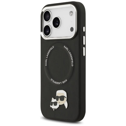 Custodia MagSafe per Apple iPhone 17 Pro Max, Karl Lagerfeld, Karl & Choupette Pins, Nera