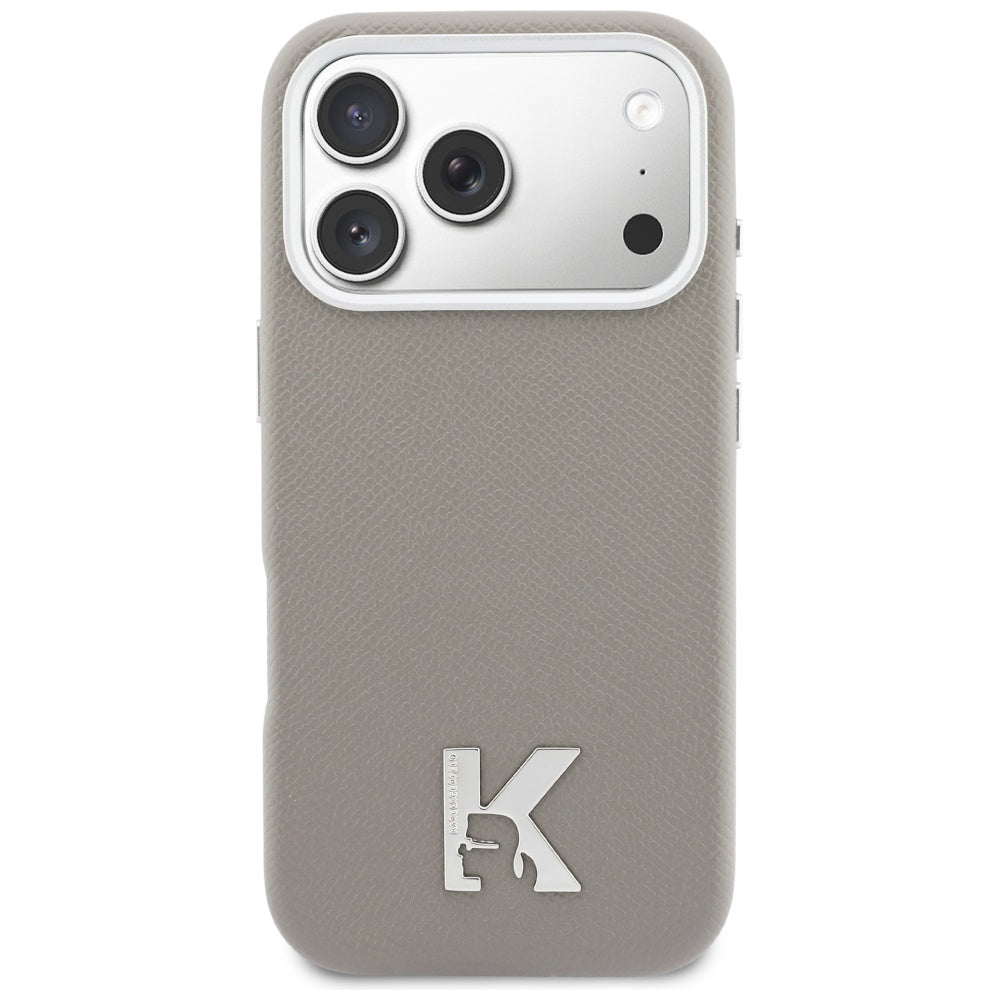 Custodia MagSafe per Apple iPhone 17 Pro Max, Karl Lagerfeld, Karl Head Logo, Grigio