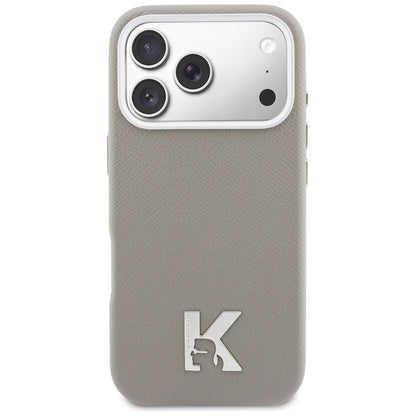 Custodia MagSafe per Apple iPhone 17 Pro Max, Karl Lagerfeld, Karl Head Logo, Grigio