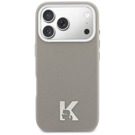 Custodia MagSafe per Apple iPhone 17 Pro Max, Karl Lagerfeld, Karl Head Logo, Grigio