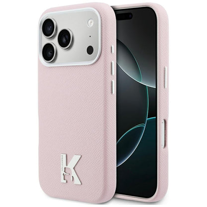 Custodia MagSafe per Apple iPhone 17 Pro Max, Karl Lagerfeld, Karl Head Logo, Rosa