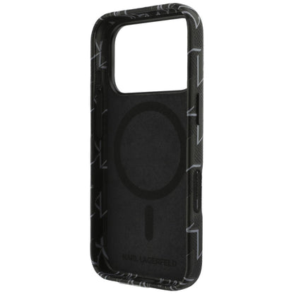 Custodia MagSafe per Apple iPhone 17 Pro Max, Karl Lagerfeld, Logo KL Monogram, Nera