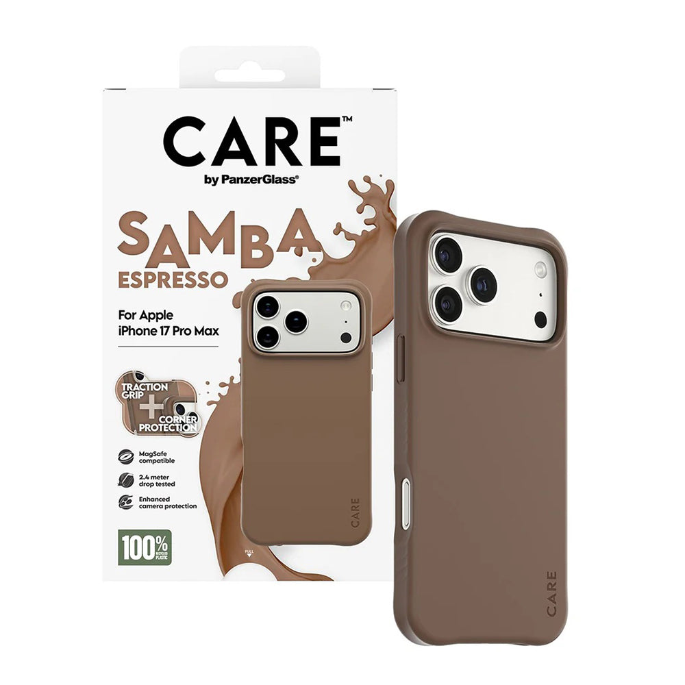 Custodia MagSafe per Apple iPhone 17 Pro Max, PanzerGlass, Care Fashionable, Marrone