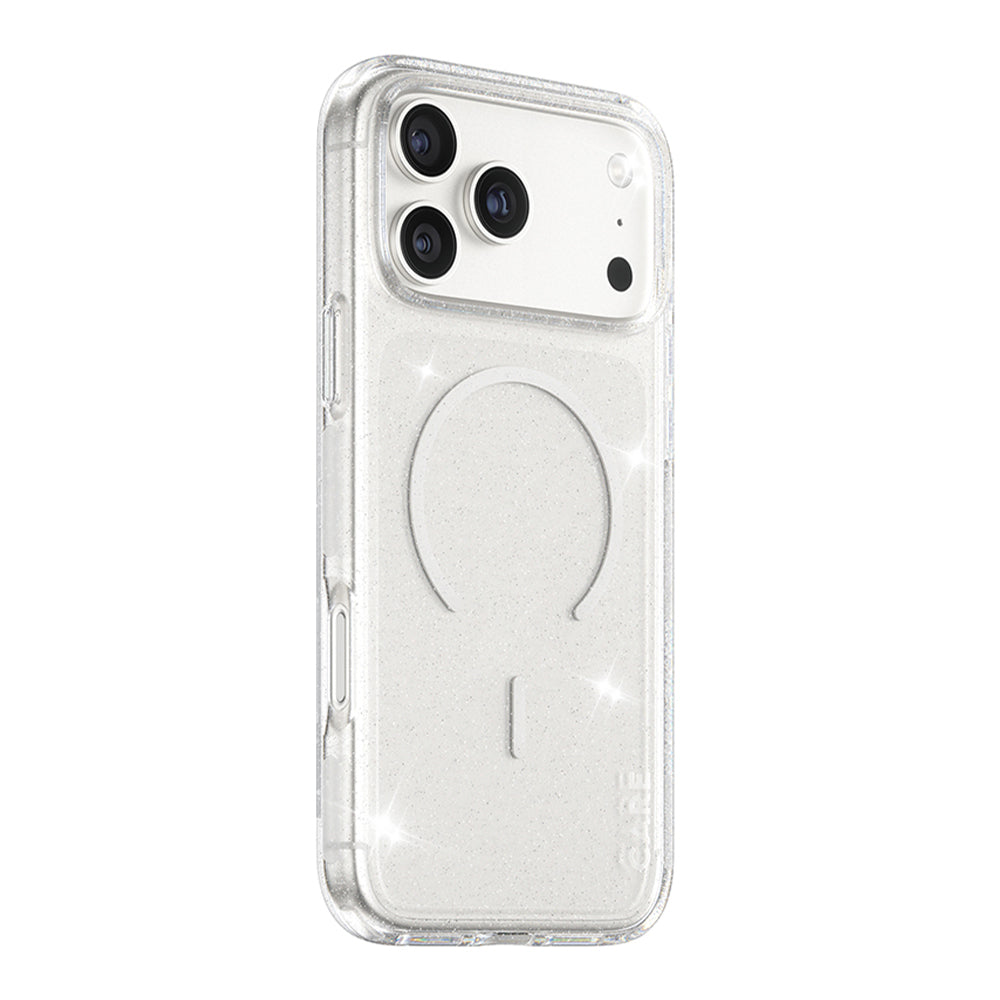 Custodia MagSafe per Apple iPhone 17 Pro Max, PanzerGlass, Care Urban Explorer Star Lit, Trasparente Bianca