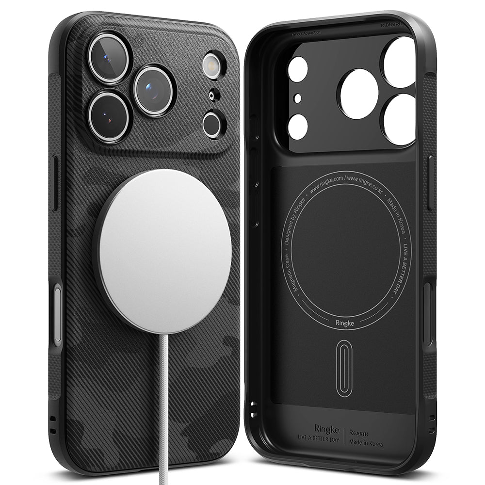 Custodia MagSafe per Apple iPhone 17 Pro Max, Ringke, Onyx, Camuffamento