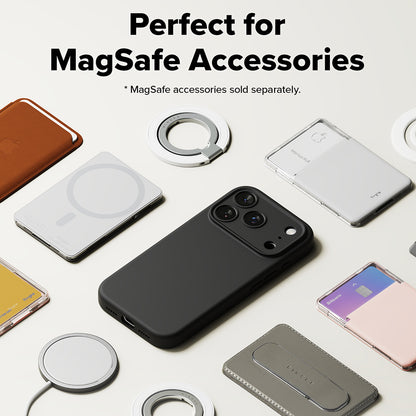 Custodia MagSafe per Apple iPhone 17 Pro Max, Ringke, Silicone, Nera