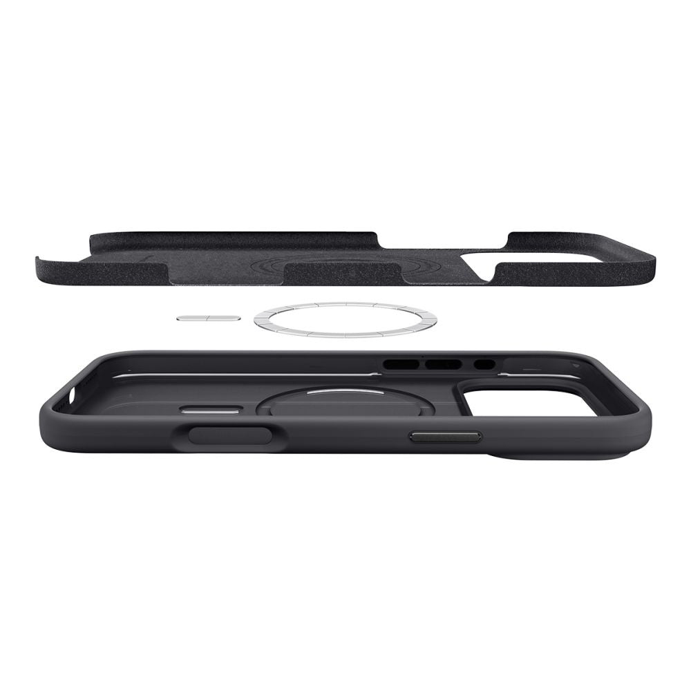 Custodia MagSafe per Apple iPhone 17 Pro Max, Spigen, Silicone Fit, Nera