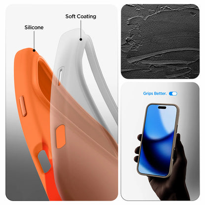 Custodia MagSafe per Apple iPhone 17 Pro Max, Spigen, Silicone Fit, Arancione