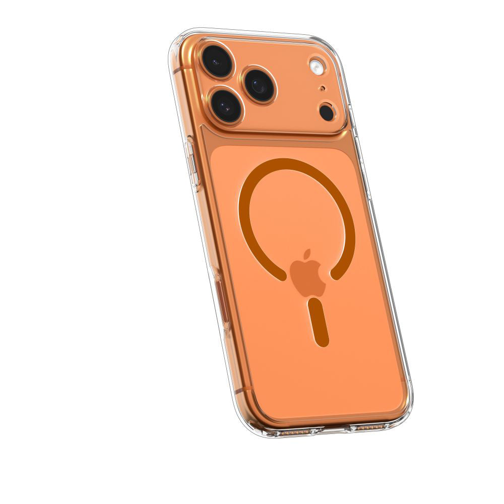 MagSafe Case for Apple iPhone 17 Pro Max, Spigen, Ultra Hybrid, Transparent Orange