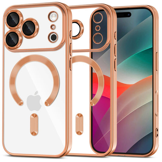 MagSafe Case for Apple iPhone 17 Pro Max, Techsuit, Luxury Crystal, Orange