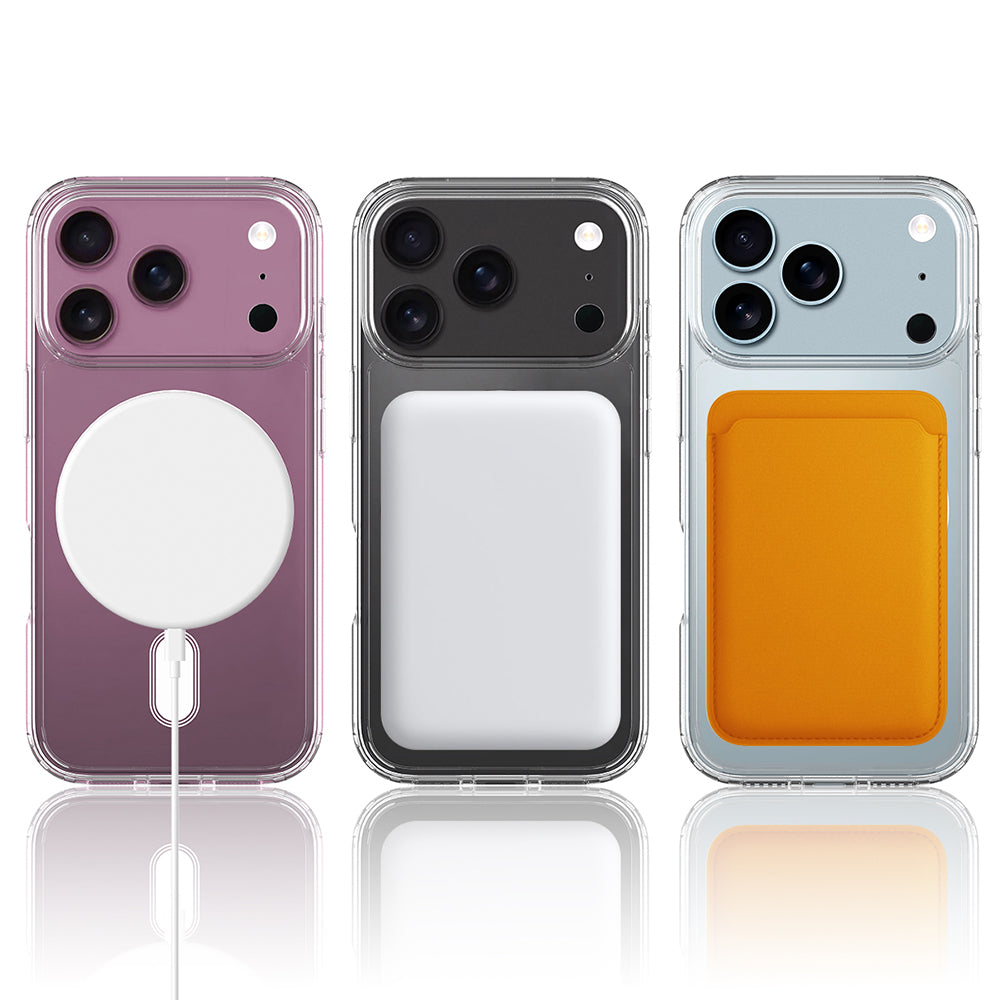 Custodia MagSafe per Apple iPhone 17 Pro Max, Techsuit, Pro, Trasparente