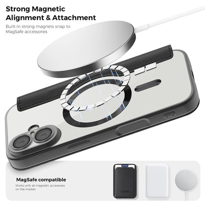 Custodia MagSafe per Apple iPhone 17 Pro Max, Techsuit, SmartMag Book, Blu