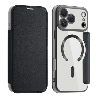 Custodia MagSafe per Apple iPhone 17 Pro Max, Techsuit, SmartMag Book, Nera