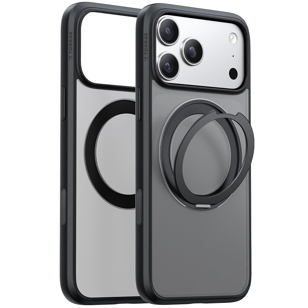 Custodia MagSafe per Apple iPhone 17 Pro Max, Torras, Ostand Pro, Nera