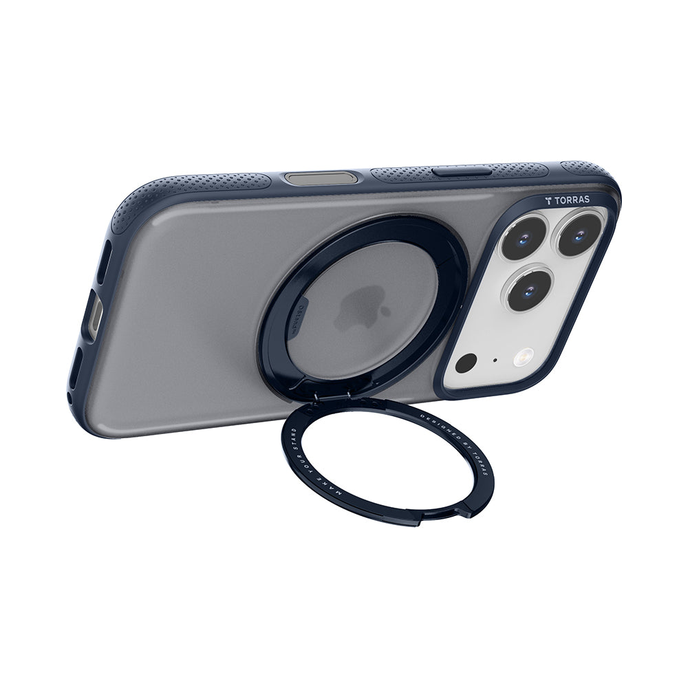 Custodia MagSafe per Apple iPhone 17 Pro Max, Torras, Ostand R Fitness, Blu