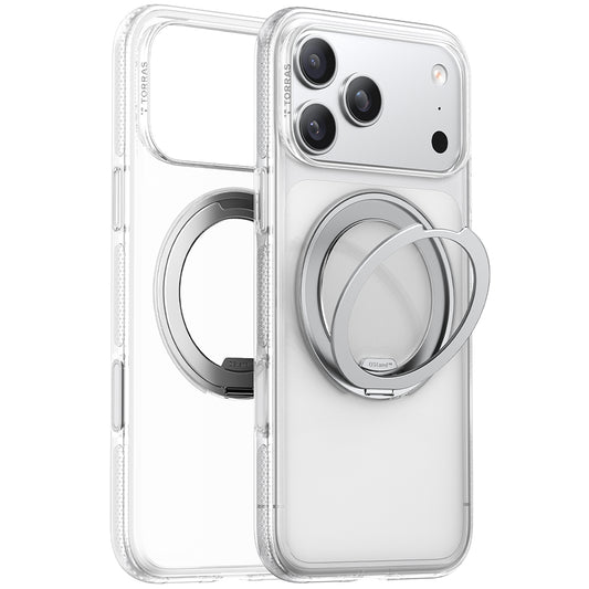 Custodia MagSafe per Apple iPhone 17 Pro Max, Torras, Ostand R Fitness, Trasparente