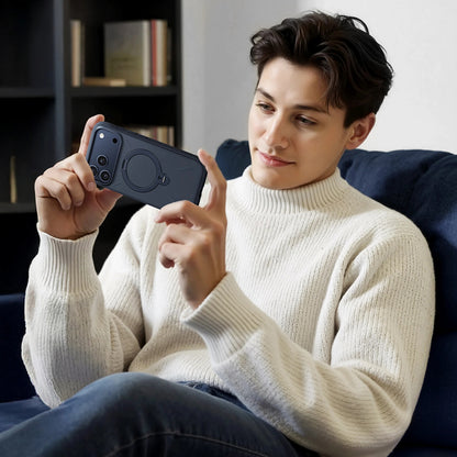 Custodia MagSafe per Apple iPhone 17 Pro Max, Torras, QPRO Silicone, Blu Chiaro