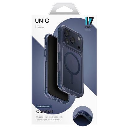 Custodia MagSafe per Apple iPhone 17 Pro Max, UNIQ, Combat MagClick, Blu