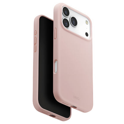 Custodia MagSafe per Apple iPhone 17 Pro Max, UNIQ, Lino MagClick, Rosa