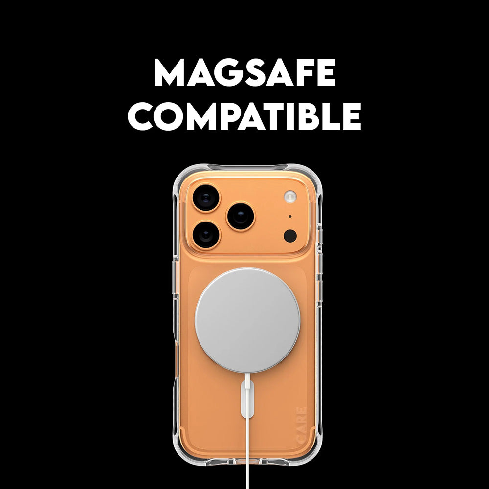 Custodia MagSafe per Apple iPhone 17 Pro, PanzerGlass, Fashionable Care, Bianco Trasparente