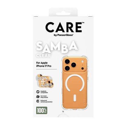 Custodia MagSafe per Apple iPhone 17 Pro, PanzerGlass, Fashionable Care, Bianco Trasparente