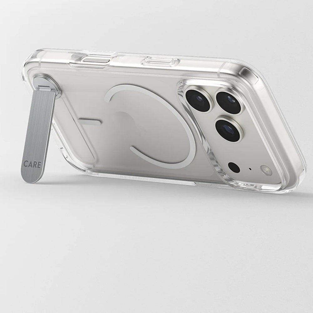 Custodia MagSafe per Apple iPhone 17 Pro, PanzerGlass, con Supporto Kickstand, Trasparente