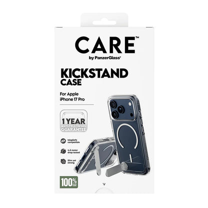 Custodia MagSafe per Apple iPhone 17 Pro, PanzerGlass, con Supporto Kickstand, Trasparente