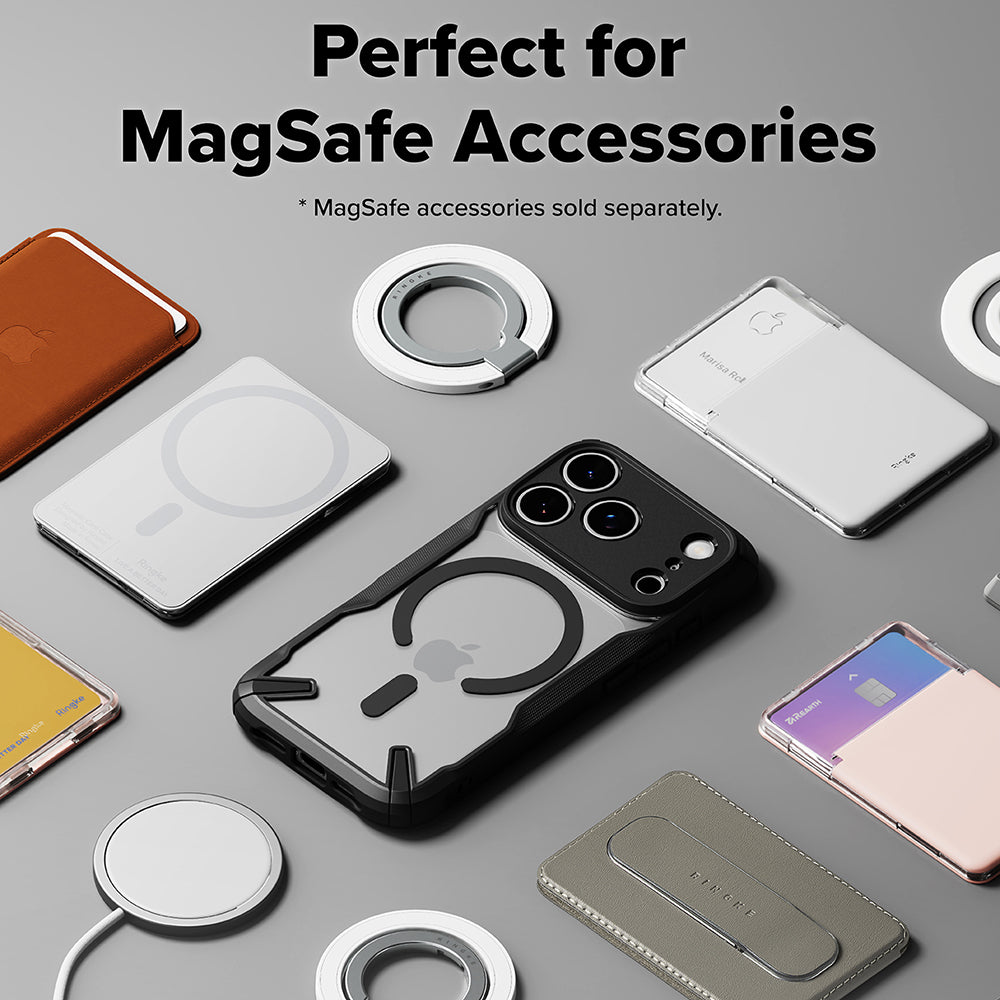 Custodia MagSafe per Apple iPhone 17 Pro, Ringke, Fusion X, Nera