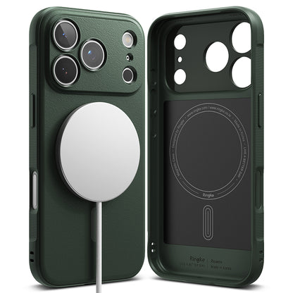 Custodia MagSafe per Apple iPhone 17 Pro, Ringke, Onyx, Verde Scuro