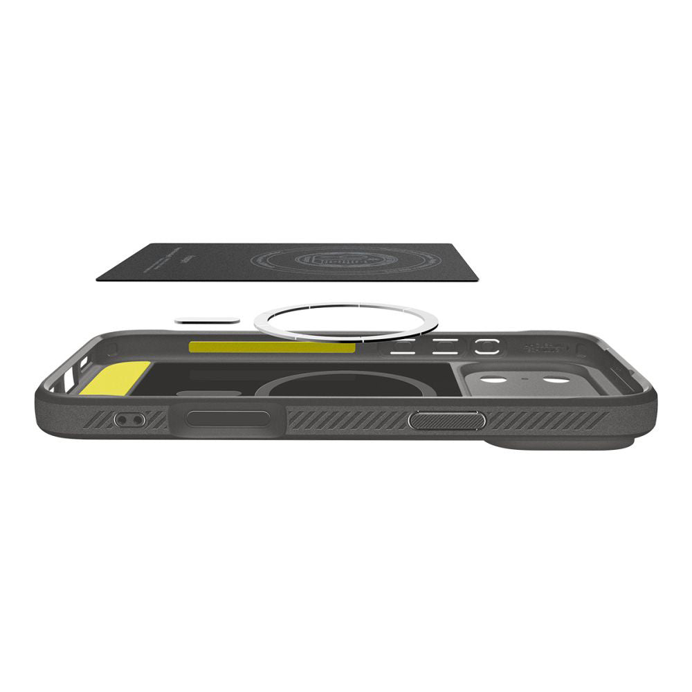 Custodia MagSafe per Apple iPhone 17 Pro, Spigen, Rugged Armor, Grigio