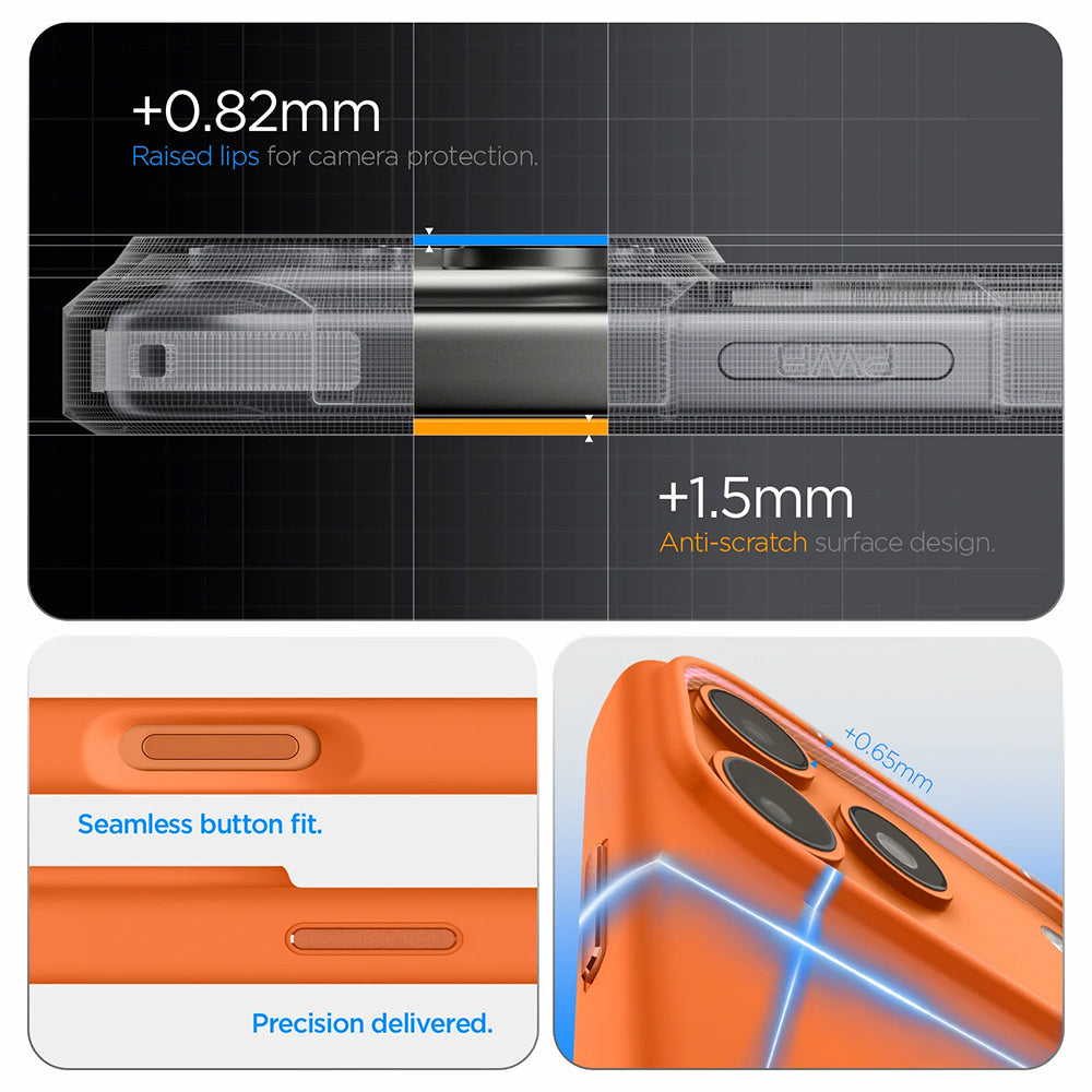 Custodia MagSafe per Apple iPhone 17 Pro, Spigen, Silicone Fit, Arancione ACS11379