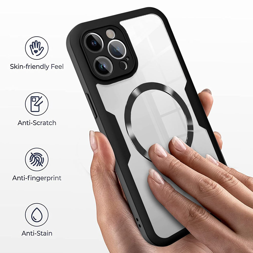 Custodia MagSafe per Apple iPhone 17 Pro, Techsuit, ColorVerse 360, Nera