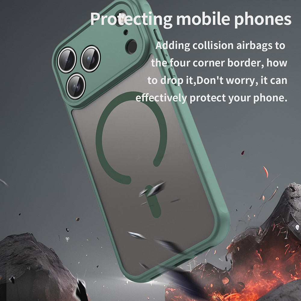 Custodia MagSafe per Apple iPhone 17 Pro, Techsuit, HaloFrost II, Verde