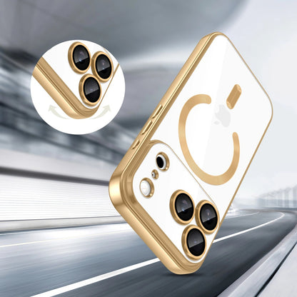 Custodia MagSafe per Apple iPhone 17 Pro, Techsuit, Luxury Crystal, Rosa