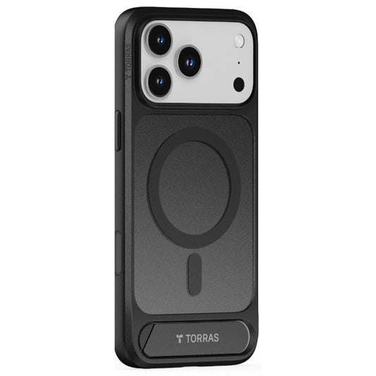 Custodia MagSafe per Apple iPhone 17 Pro, Torras, Pstand, Nera