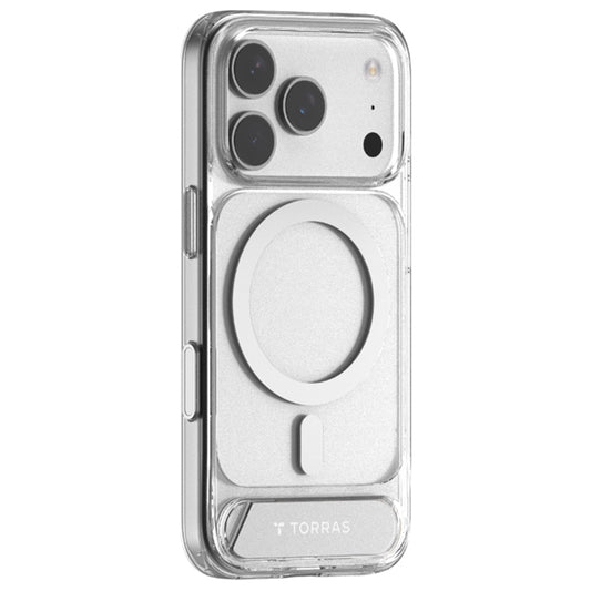 Custodia MagSafe per Apple iPhone 17 Pro, Torras, Pstand, Trasparente