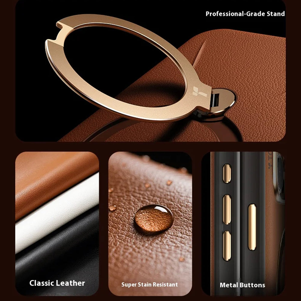 Custodia MagSafe per Apple iPhone 17 Pro, Torras, QPRO Leather, Marrone