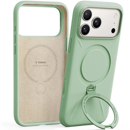 Custodia MagSafe per Apple iPhone 17 Pro, Torras, QPRO Silicone, Verde Matcha